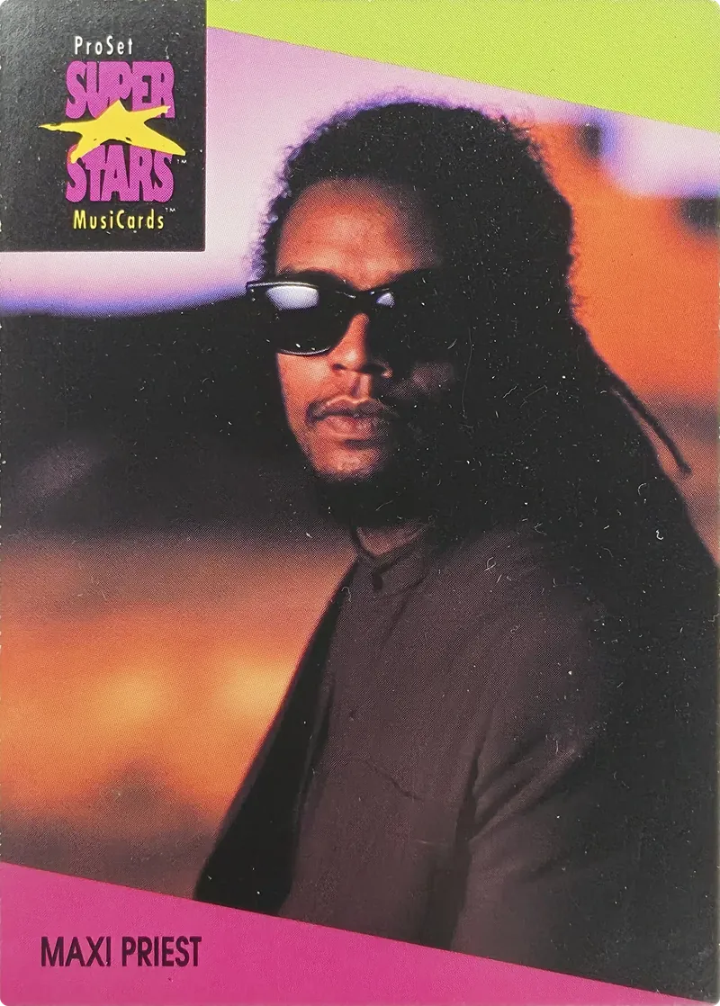 1991 Pro Set SuperStars MusiCards Maxi Priest #86b front