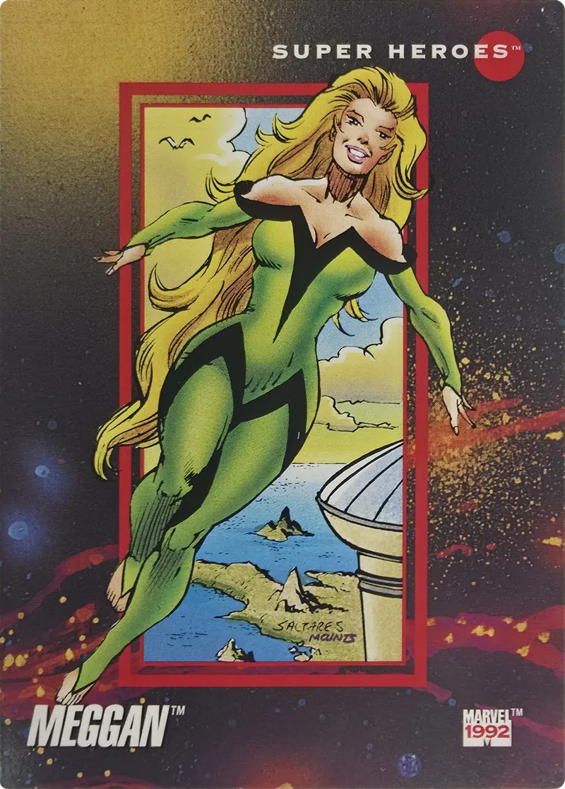 1992 Impel Marvel Universe Series III Meggan #47, front