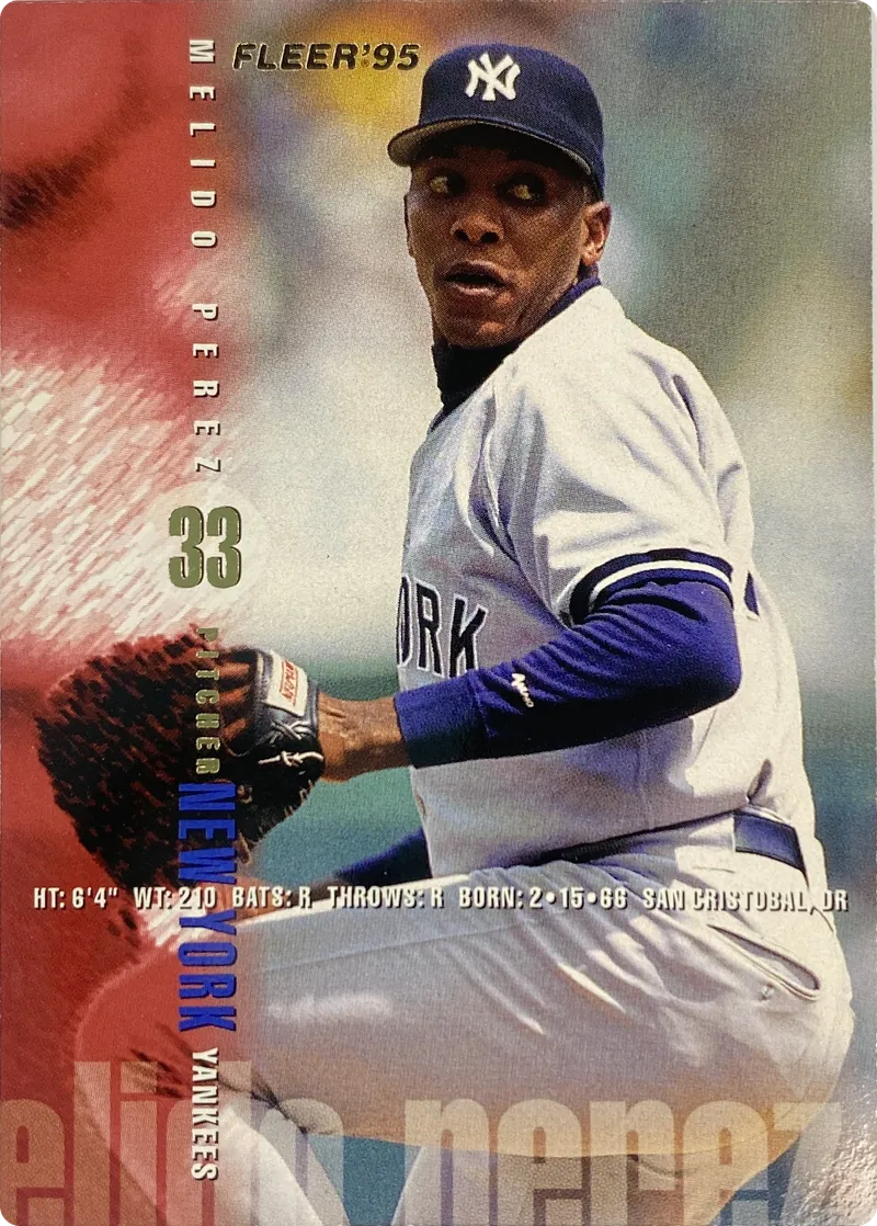 1995 Fleer Melido Perez #79 New York Yankees front