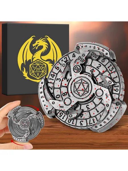 Metal Fidget Dice Wheel, Tabletop RPG Roller, 2.3 In, photo 6