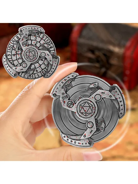 Metal Fidget Dice Wheel, Tabletop RPG Roller, 2.3 In, photo 7