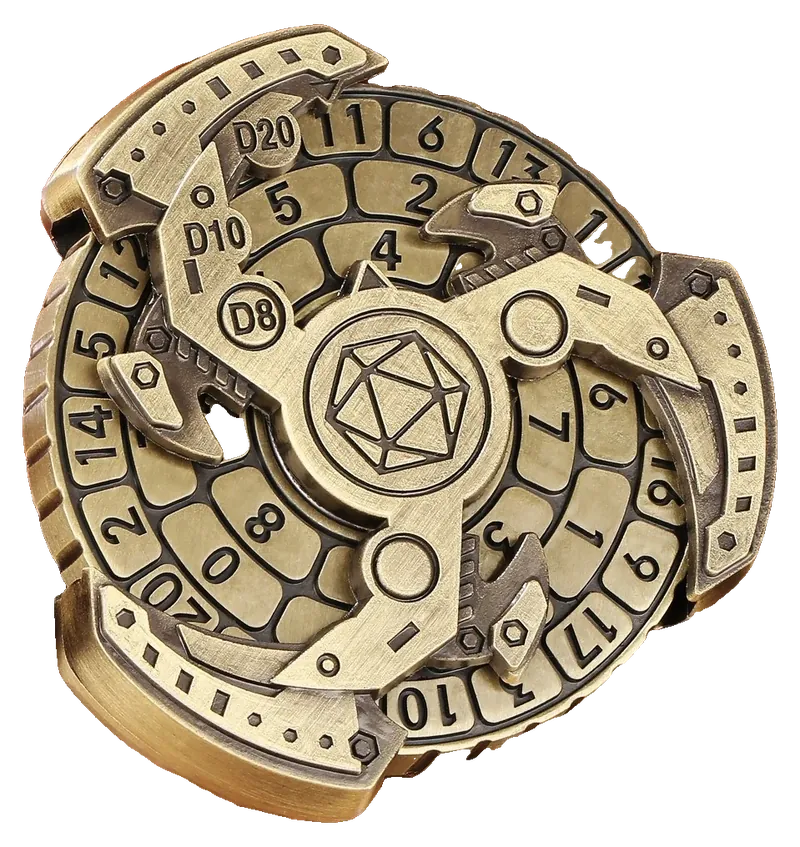 Metal Fidget Dice Wheel, Tabletop RPG Roller, 2.3 In, photo 1
