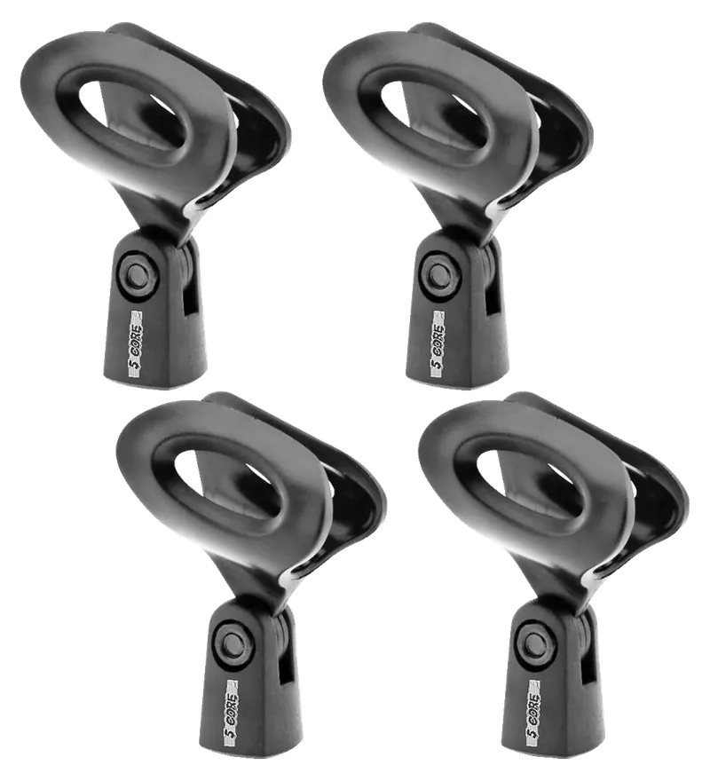 Microphone Stand Clip Holder, 4 Pack, Adjustable Angle, photo 1