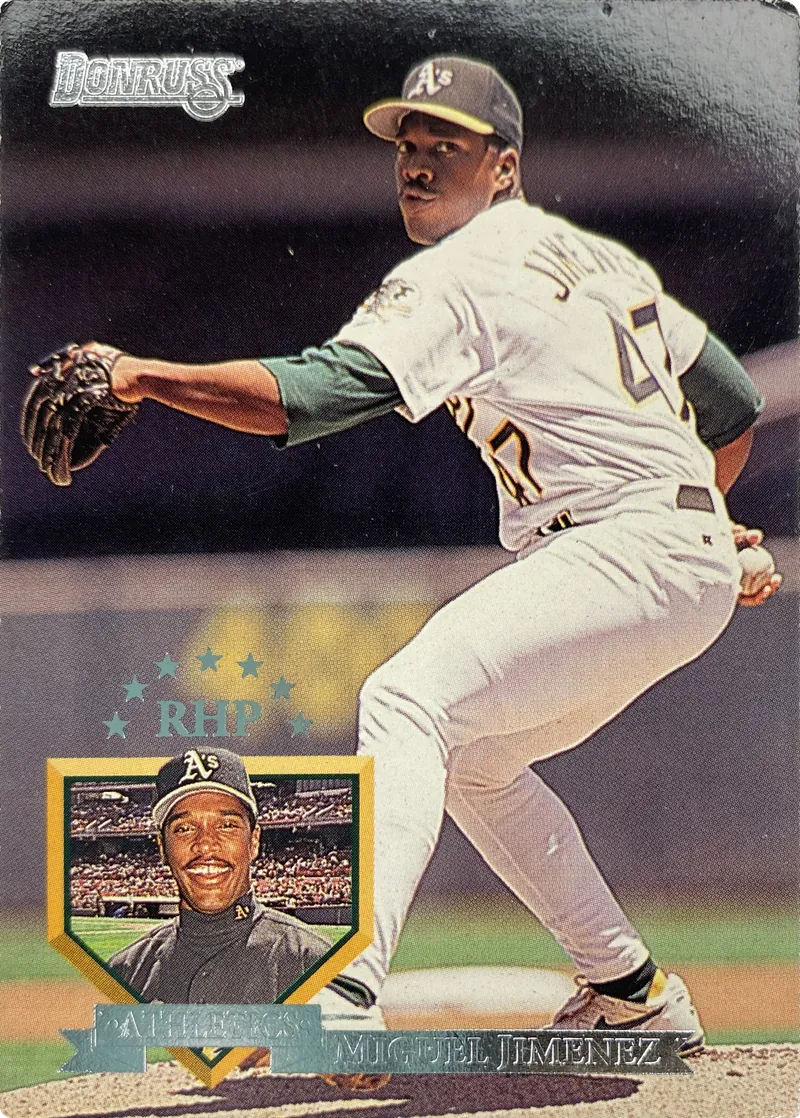 1995 Donruss Miguel Jimenez #262 Oakland Athletics front