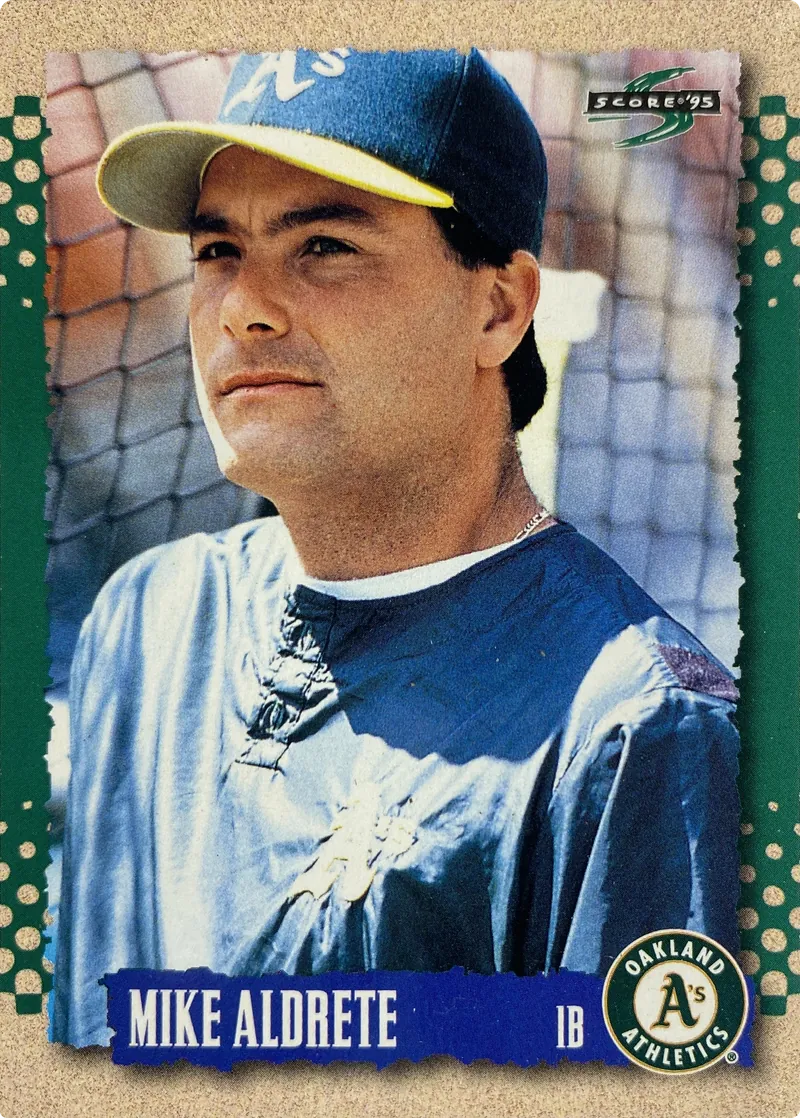 1995 Score Mike Aldrete #192 Oakland Athletics front