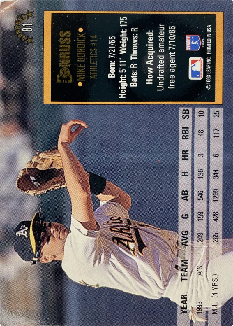 Mike Bordick #81, back