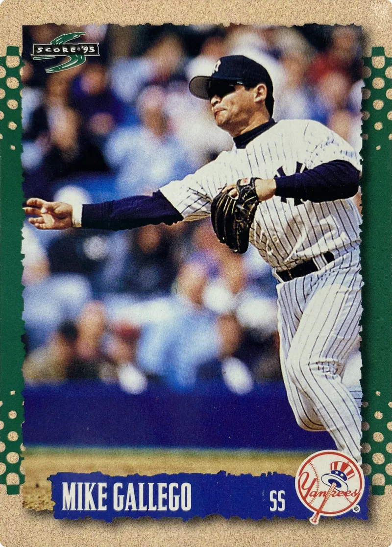 1995 Score Mike Gallego #180 New York Yankees front