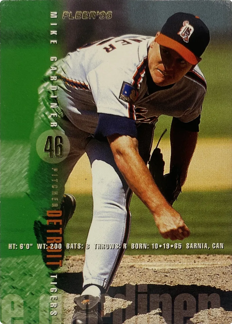 1995 Fleer Mike Gardiner #52 Detroit Tigers front
