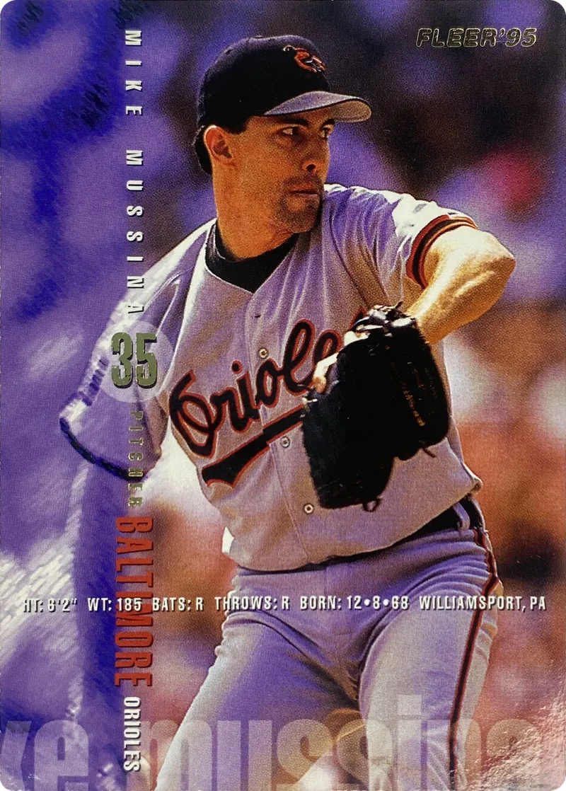 1995 Fleer Mike Mussina #15 Baltimore Orioles front