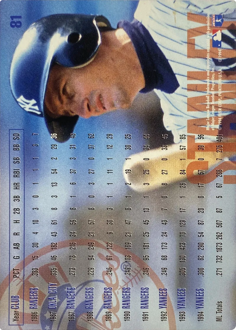 Mike Stanley #81, back