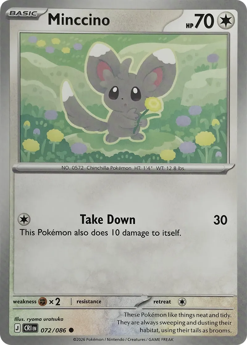 Minccino #072/086, front