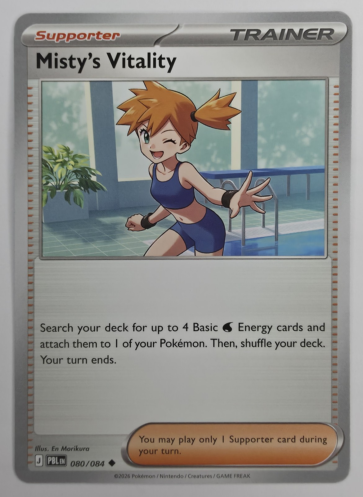 2026 Pokemon Pitch Black Misty's Vitality #080/084 Uncommon Trainer front