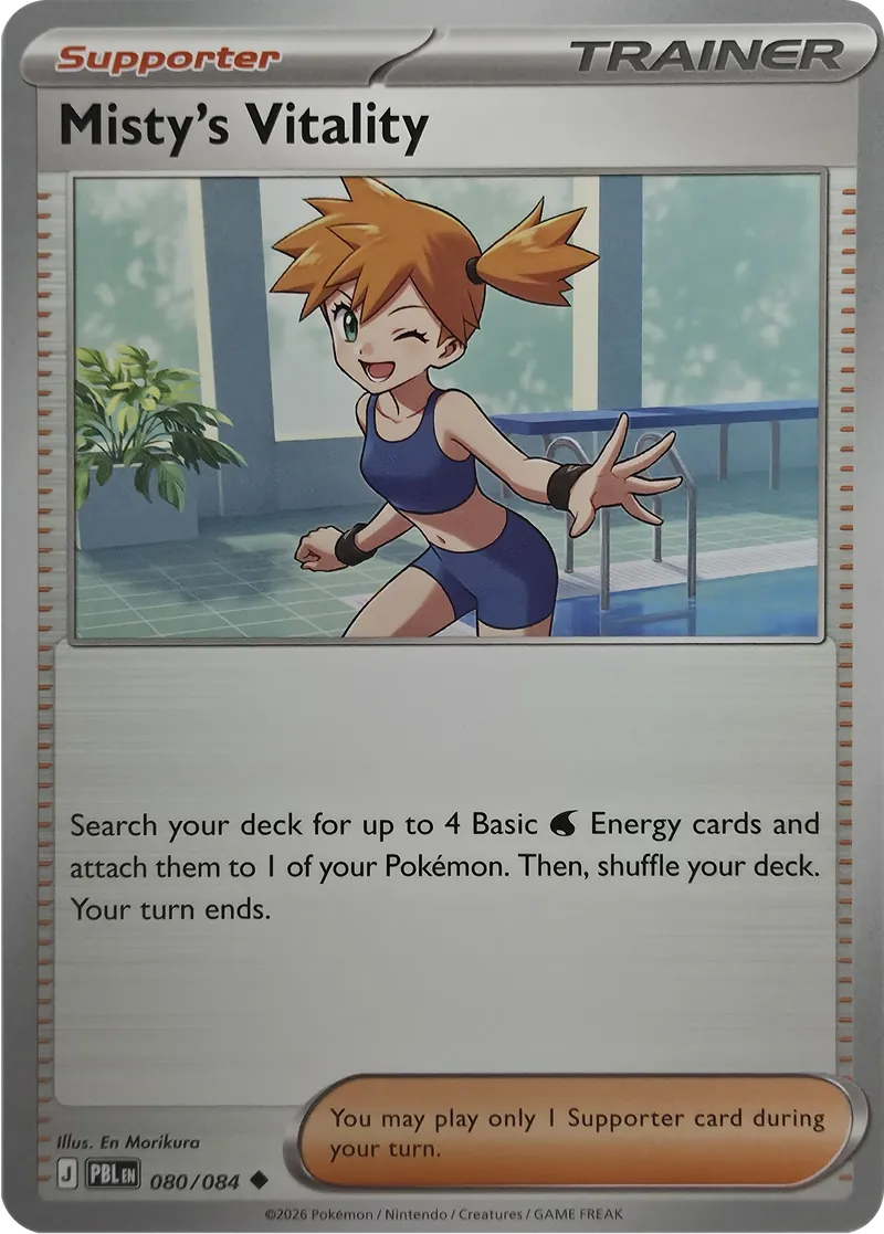 2026 Pokemon Pitch Black Misty's Vitality #080/084 Uncommon Trainer front