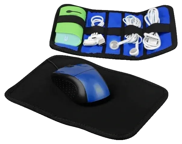 Mouse Pad with Cable Organizer and Zip Case, 3-Piece Combo, photo 1