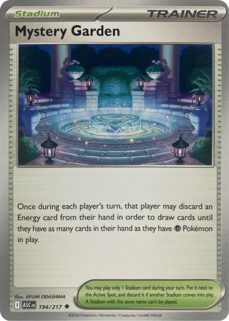 2026 Pokemon Ascended Heroes Mystery Garden #194/217 Uncommon Trainer front