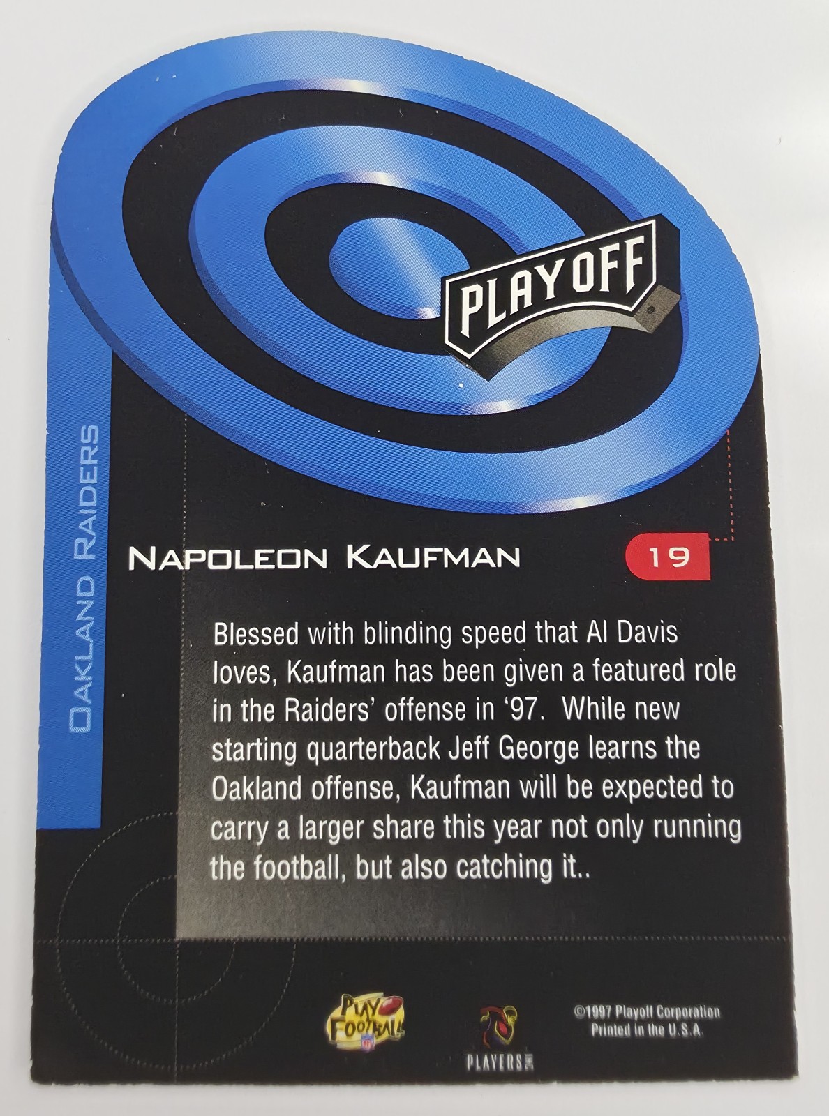 Napoleon Kaufman back