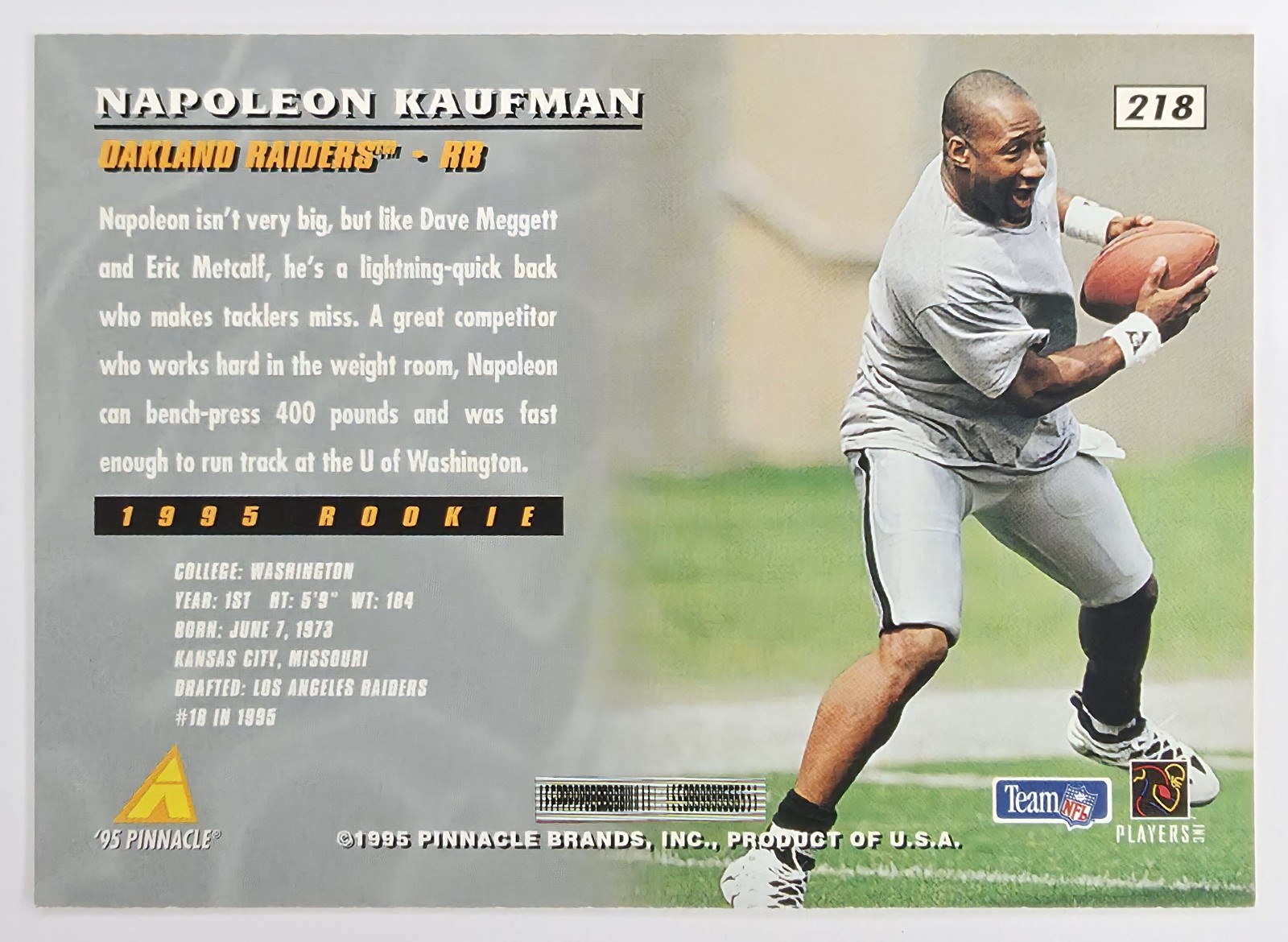 Napoleon Kaufman back