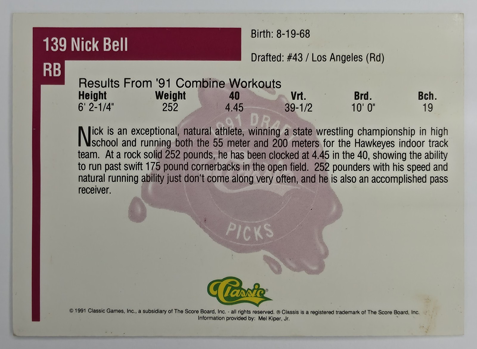 Nick Bell back