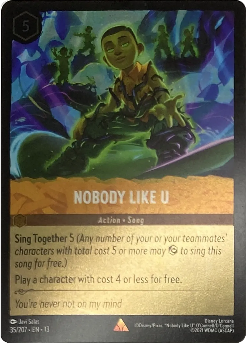 2026 Disney Lorcana Attack of the Vine! Nobody Like U #35/207 Rare front