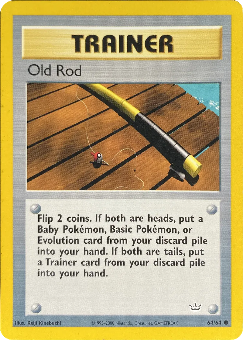2001 Pokemon Neo Revelation Old Rod #64/64 Common front