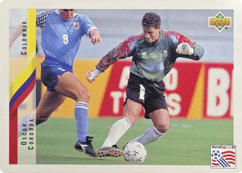 1994 Upper Deck World Cup English/Spanish Oscar Cordoba #50 Colombia front