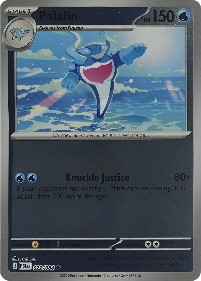 2026 Pokemon Pitch Black Palafin #022/084 Uncommon front