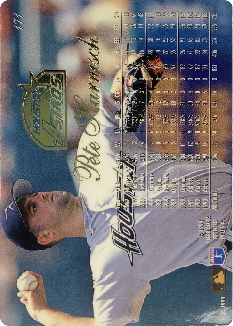 Pete Harnisch #171, back