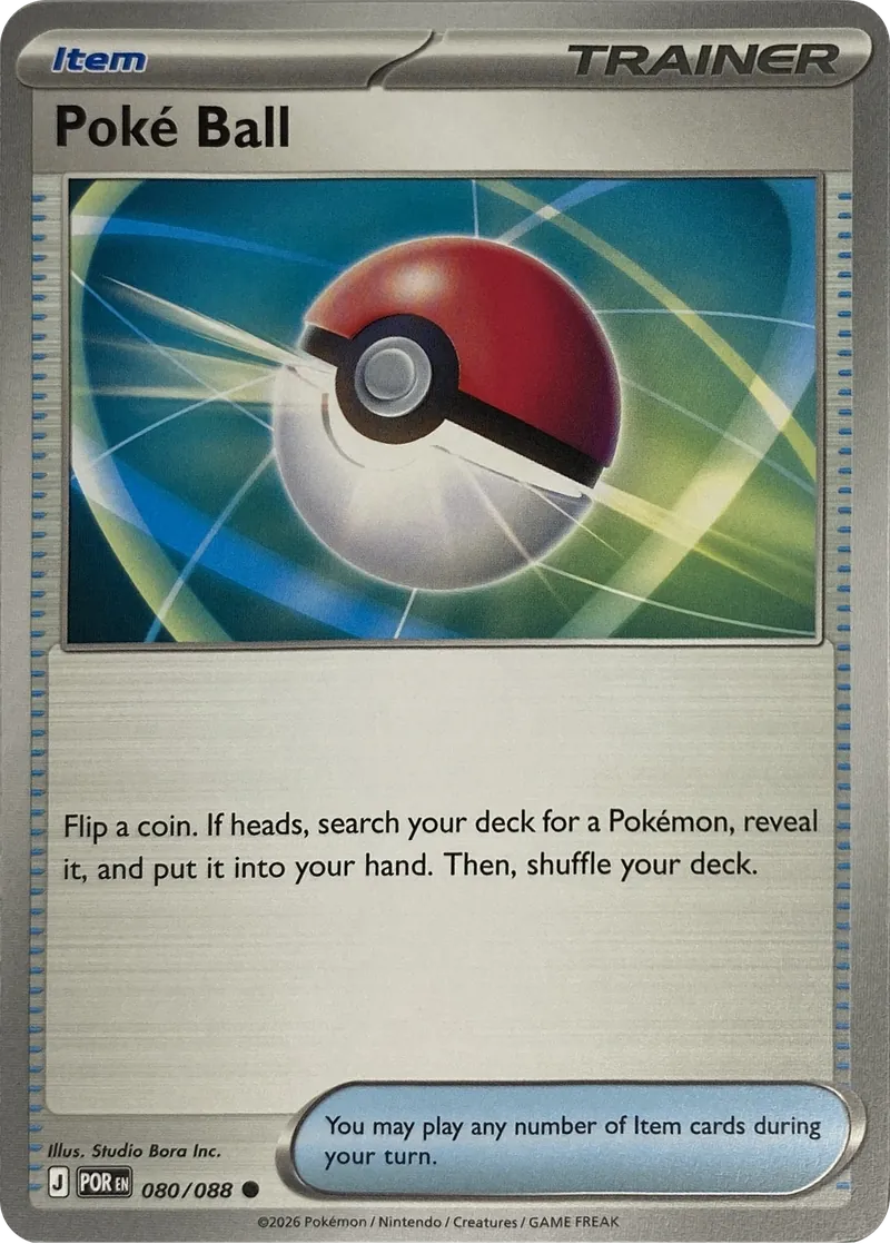 2026 Pokemon Perfect Order Poke Ball #080/088 Common front