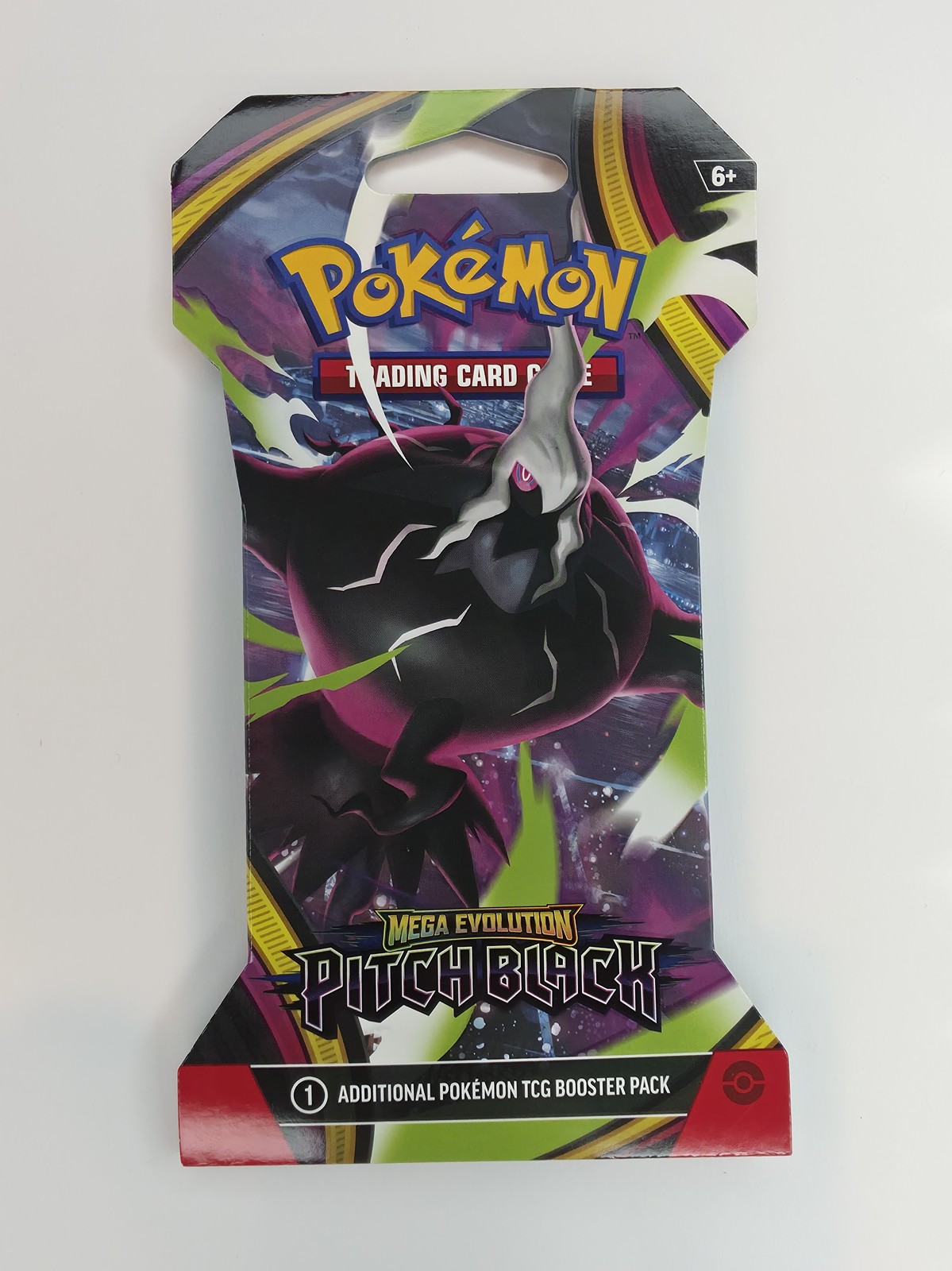Pokemon TCG Mega Evolution Pitch Black Sleeved Booster Pack, front
