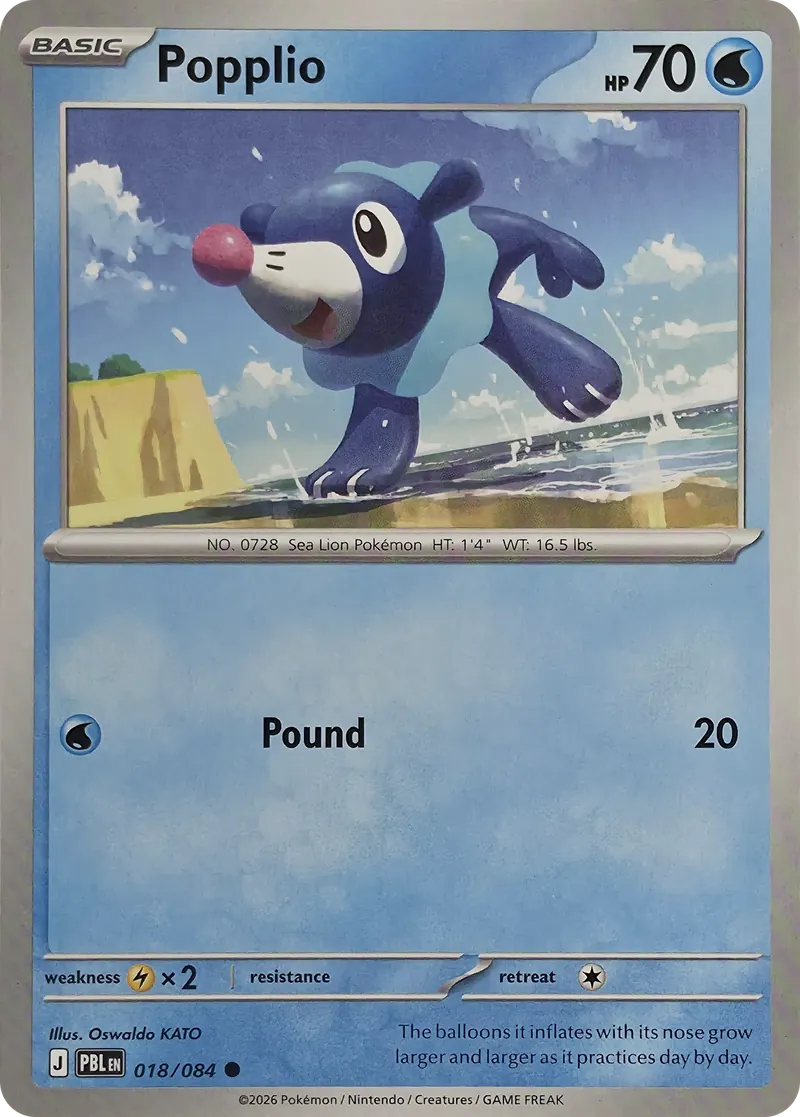 Popplio #018/084, front