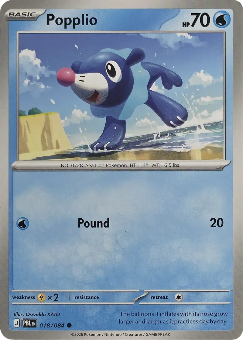 Popplio #018/084, front