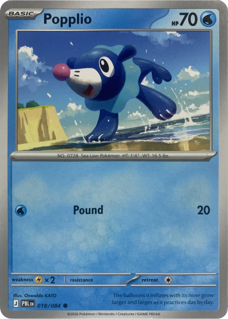 Popplio #018/084, front