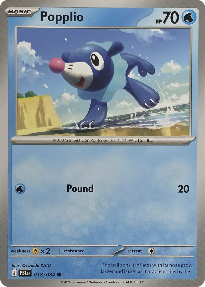 Popplio #018/084, front