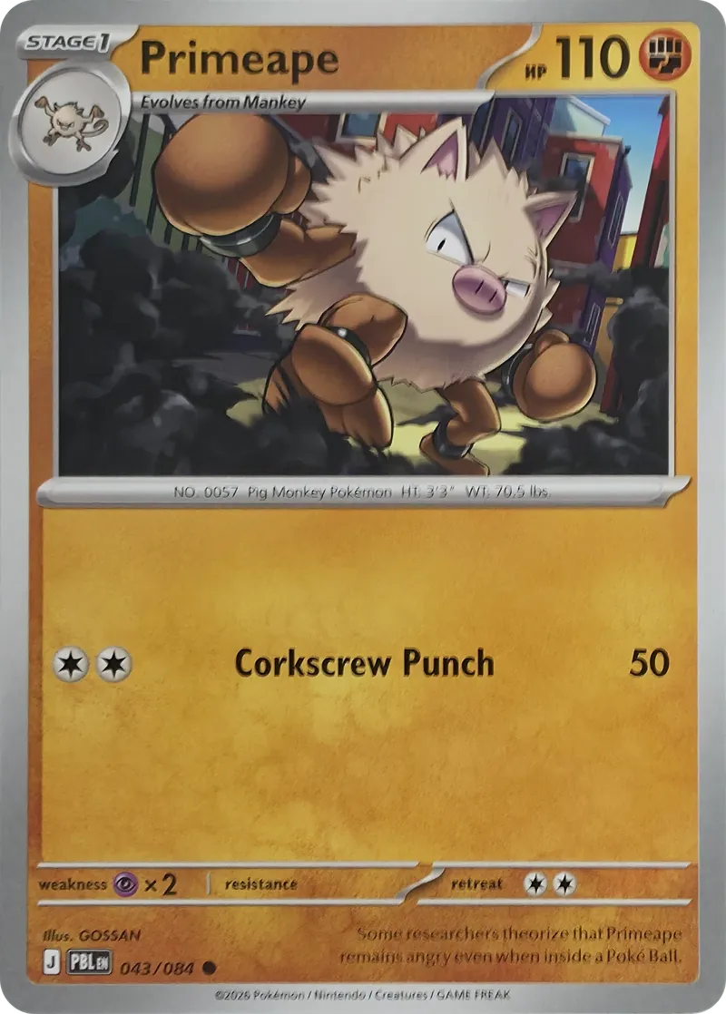 Primeape #043/084, front