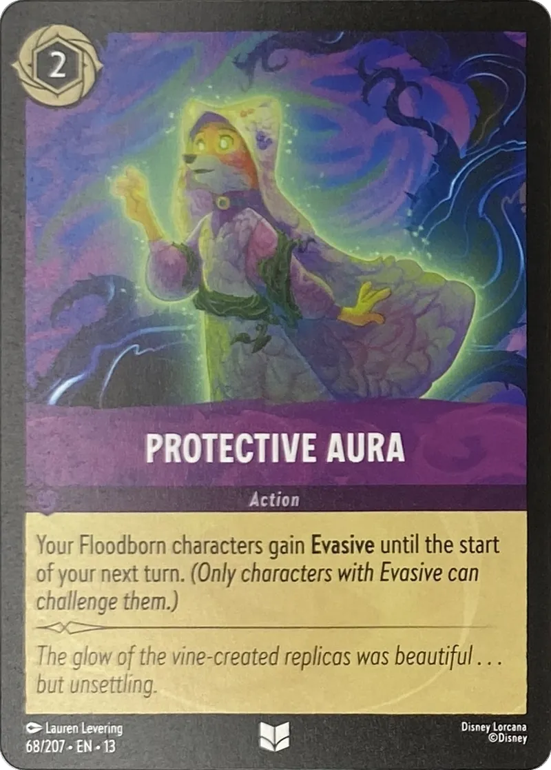 2026 Disney Lorcana Attack of the Vine! Protective Aura #68/207 Uncommon front