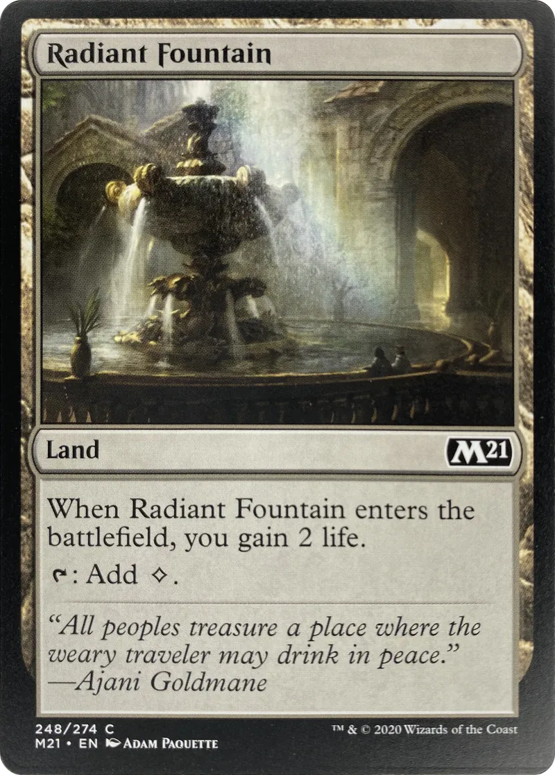 2020 Magic: The Gathering Core Set 2021 Radiant Fountain #248/274 Common front