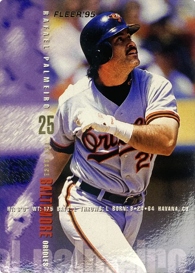 1995 Fleer Rafael Palmeiro #17 Baltimore Orioles front
