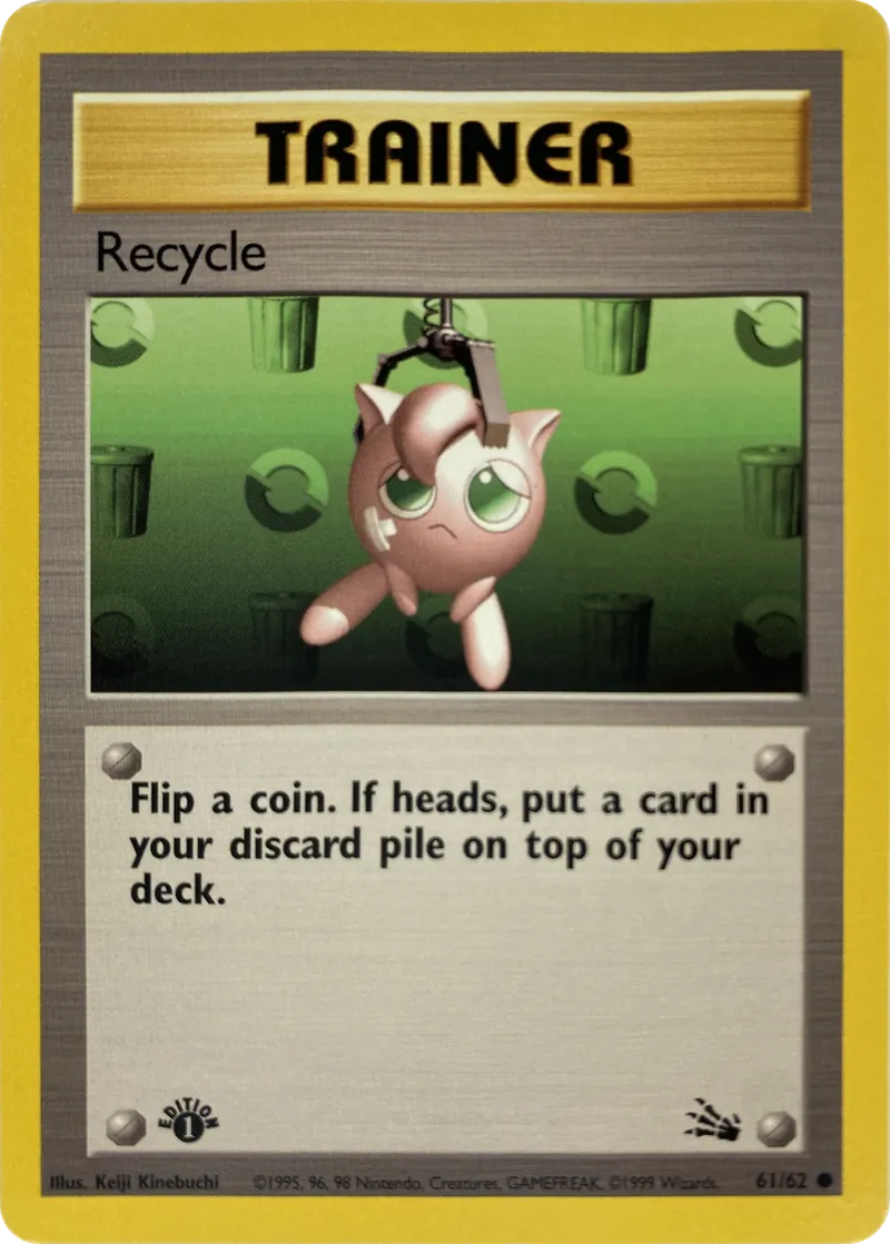 1999 Pokemon Fossil Recycle #61/62 Common front