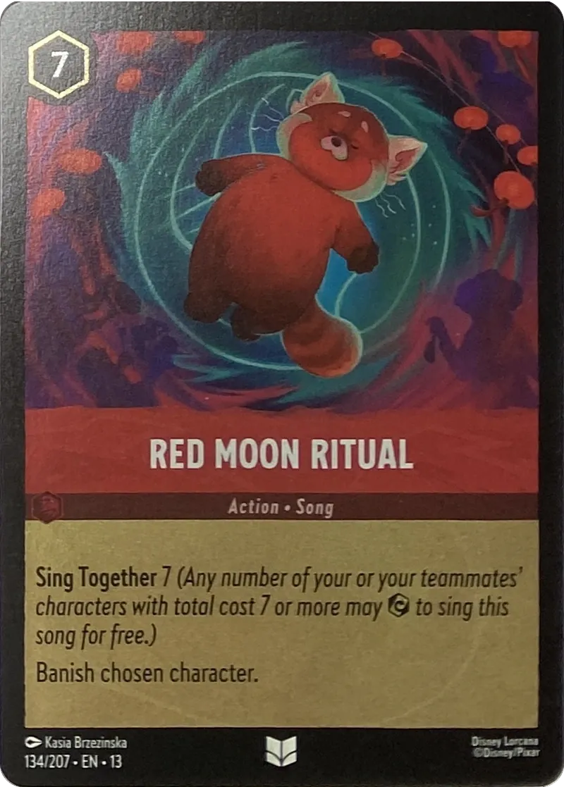2026 Disney Lorcana Attack of the Vine! Red Moon Ritual #134/207 Uncommon front