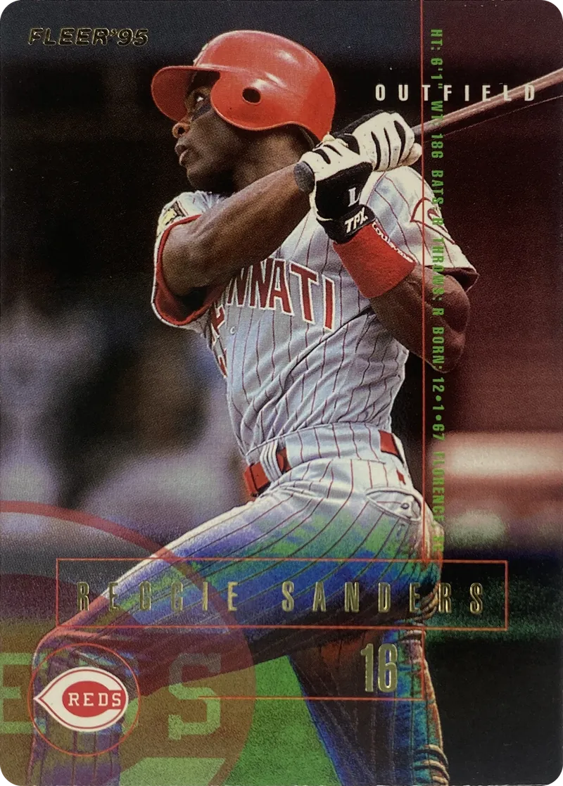 1995 Fleer Reggie Sanders #447 Cincinnati Reds front