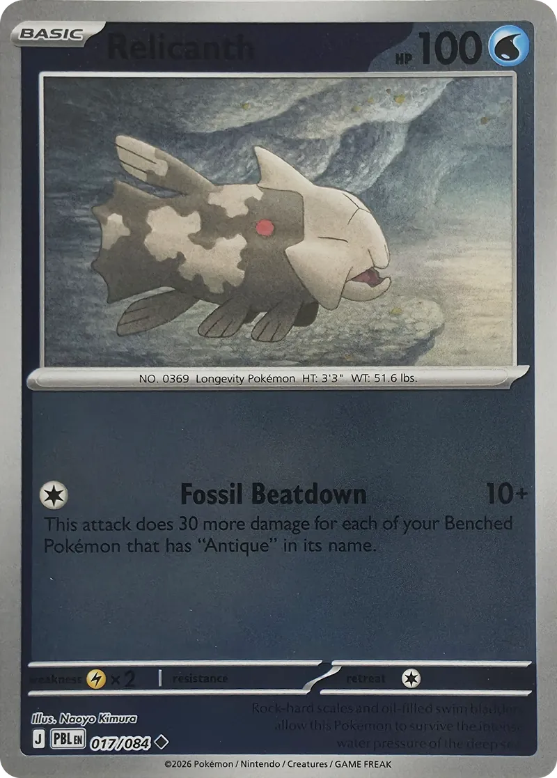 Relicanth #017/084, front