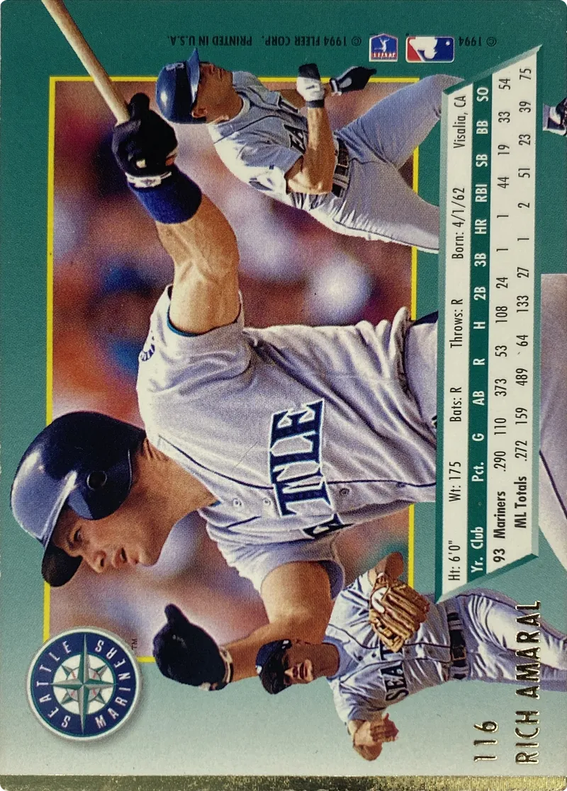 Rich Amaral #116, back