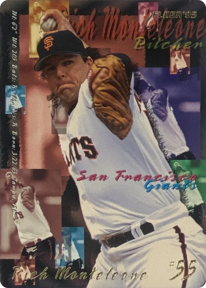 1995 Fleer Rich Monteleone #584 San Francisco Giants front