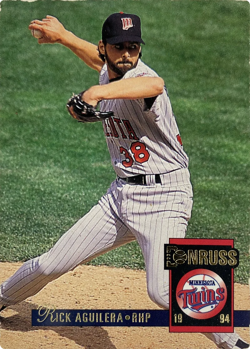 1994 Donruss Rick Aguilera #503 Minnesota Twins front