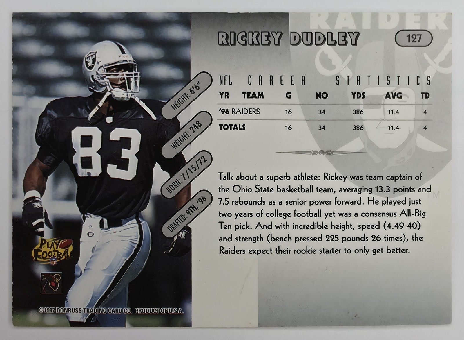 Rickey Dudley back