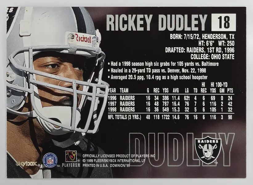 Rickey Dudley back