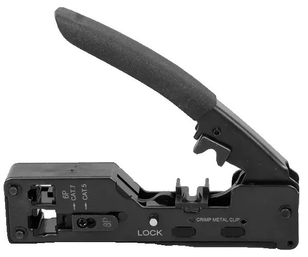RJ45 Crimping Tool Kit, Cat5/Cat6/Cat7 Connectors Included, photo 1