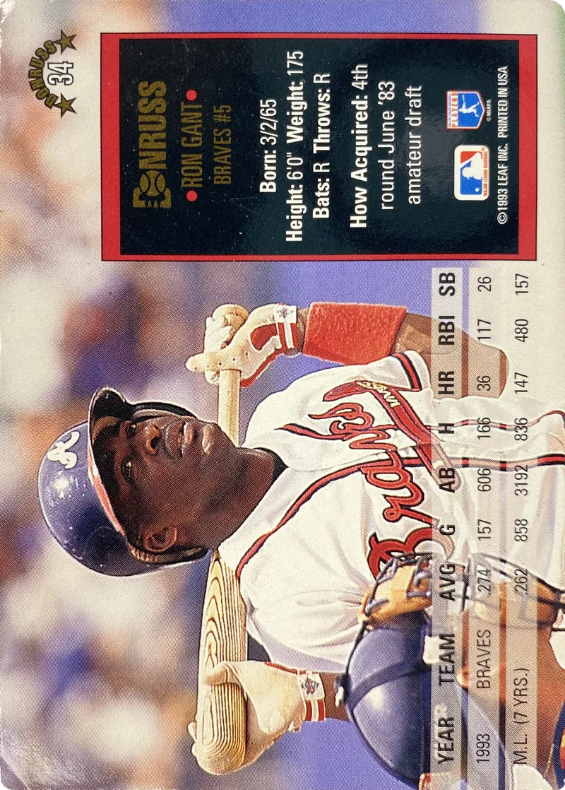 Ron Gant #34, back