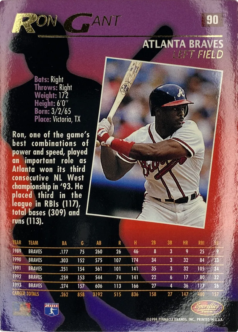 Ron Gant #90, back
