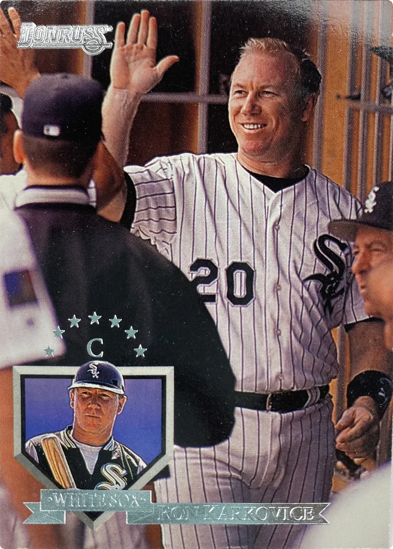 1995 Donruss Ron Karkovice #198 Chicago White Sox front